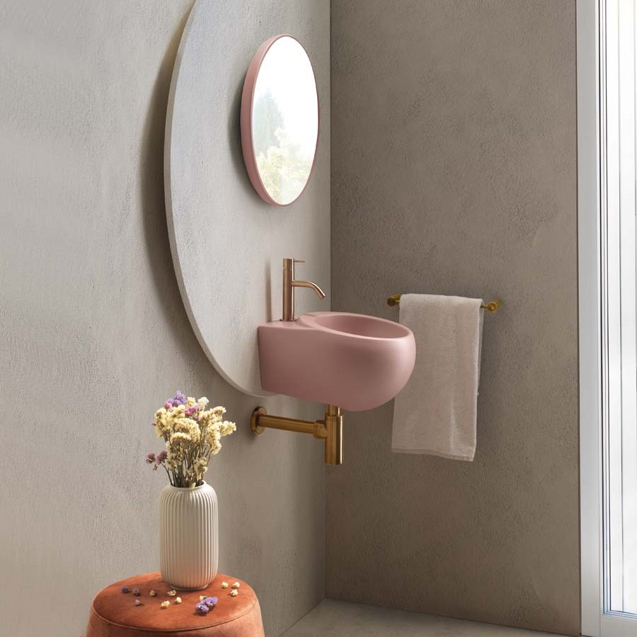 Globo Pink - Rosa farget servant i rund design for vegg